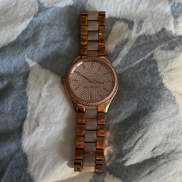 Michael Kors Runway MK4288 Women's Two Tone Stainless Steel Analog Watch - Picture 5 of 6